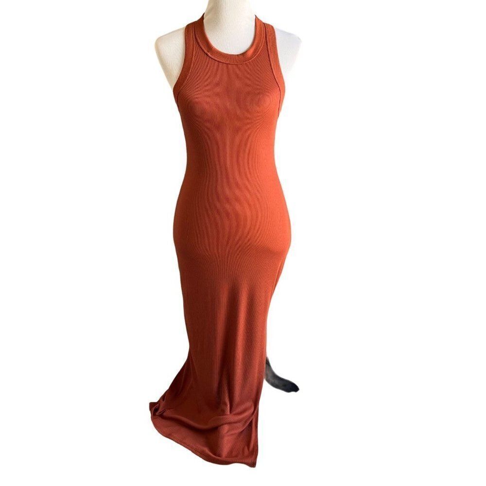 Lulu's Ribbed Knit Maxi Dress Size Small